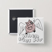Wenn Schweine fliegen Button (Vorne & Hinten)