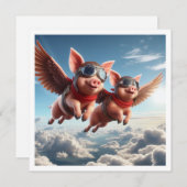 Wenn Schweine fliegen! Einladung des Schweines, Er (Vorne/Hinten)