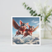 Wenn Schweine fliegen! Einladung des Schweines, Er (Stehend Vorderseite)