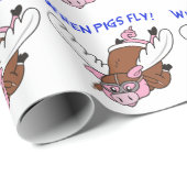 Wenn Schweine fliegen Geschenkpapier (Rolleneckpunkt)