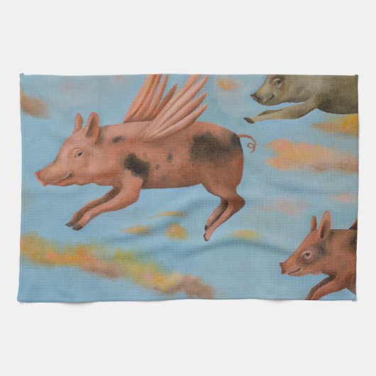 Wenn Schweine fliegen Handtuch (Horizontal)
