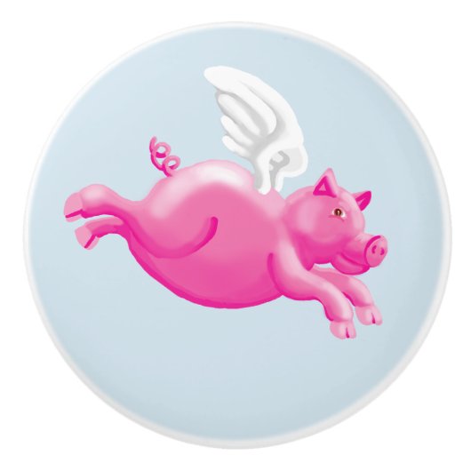 Wenn Schweine fliegen Keramikknauf (Vorderseite)