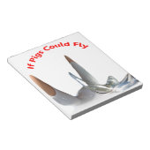 Wenn Schweine fliegen könnten Notizblock (angewinkelt)