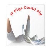 Wenn Schweine fliegen könnten Notizblock (Vorderseite)