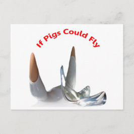Wenn Schweine fliegen könnten Postkarte