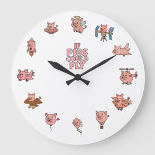 Wenn Schweine Fliegen Könnten Wanduhr – Bezaubernd