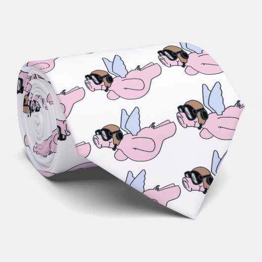 Wenn Schweine fliegen Krawatte (Gerollt)