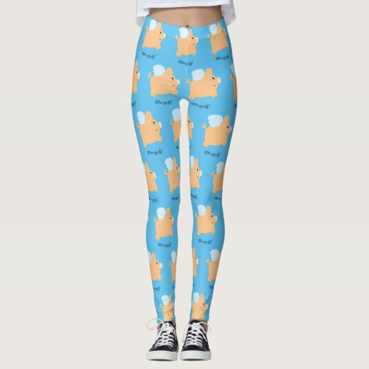 Wenn Schweine fliegen Leggings (Vorderseite)