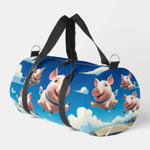 Wenn Schweine Fliegen Lustige Geflügelte Schweine Duffle Bag