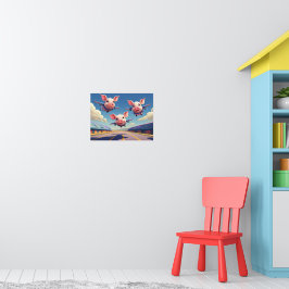 Wenn Schweine Fliegen Lustige Geflügelte Schweine Poster