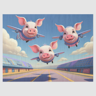 Wenn Schweine Fliegen Lustiges Flugzeug Schweine Seidenpapier