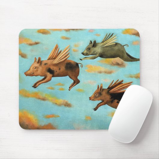Wenn Schweine fliegen Mousepad (Mit Mouse)