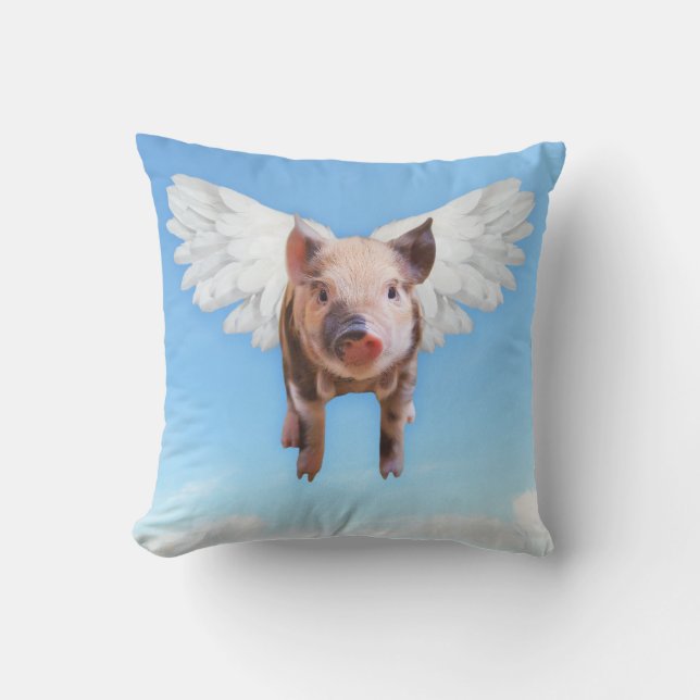 Wenn Schweine Fliegen Niedlichen Kissen (Vorderseite)