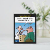 "Wenn Schweine fliegen " Postkarte (Stehend Vorderseite)