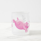 Wenn Schweine fliegen, rosa Schweine Mattglastasse (Mittel)