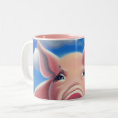 Wenn Schweine fliegen Zweifarbige Tasse (Vorderseite Links)