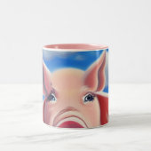 Wenn Schweine fliegen Zweifarbige Tasse (Mittel)