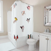 Wenn Schweine Fliegenduschvorhang Duschvorhang (Beispiel)