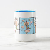 Wenn Schweine Fly Cartoon Kaffee Tasse (Mittel)