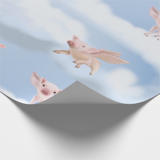 Wenn Schweine Fly Geschenkpackung Geschenkpapier (Ecke)