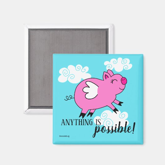 Wenn Schweine Fly Magnet (Vorderseite/Rückseite)