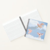 Wenn Schweine Fly Notebook Notizblock (Innenseite)