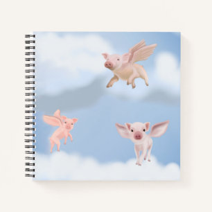 Wenn Schweine Fly Notebook Notizblock