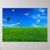 Wenn Schweine Fly Print Poster (Vorne)