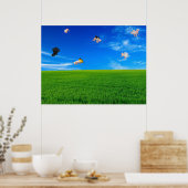 Wenn Schweine Fly Print Poster (Küche)