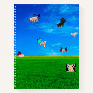 Wenn Schweine Fly Spiral Notebook Notizblock