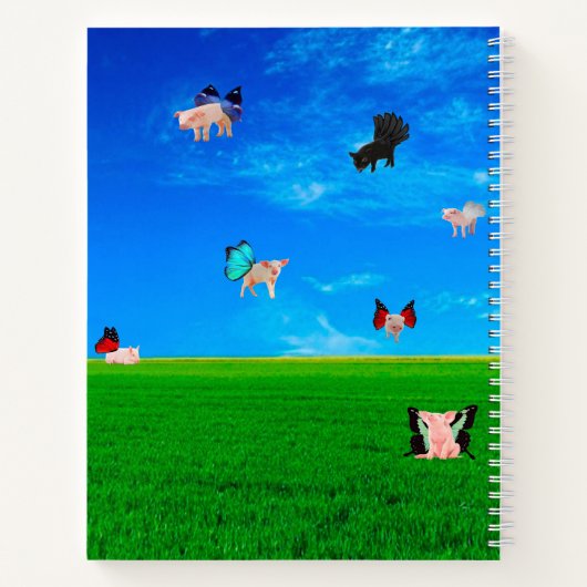 Wenn Schweine Fly Spiral Notebook Notizblock (Rückseite)