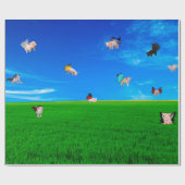 Wenn Schweine Fly Wrapping Papier Geschenkpapier (Flach)