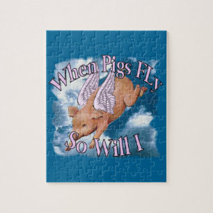 Wenn Schweine Größen des Puzzlespiels (2) fliege Puzzle