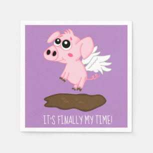 Wenn Schweine im Jahr des Schweins fliegen Serviette