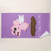 Wenn Schweine im Jahr des Schweins fliegen Strandtuch (Vorderseite)