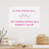 Wenn Schweine Plakat fliegen könnten (Küche)