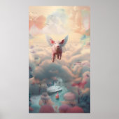 Wenn Schweine über Paradiesposter fliegen könnten Poster (Vorne)