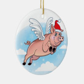 Wenn Schweine Verzierung fliegen Keramik Ornament (Rechts)