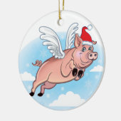 Wenn Schweine Verzierung fliegen Keramik Ornament (Links)