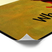 Wenn Schweine von Anjo Lafin fliegen Poster (Ecke)