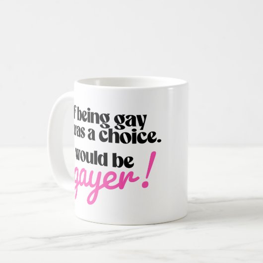 Wenn Schwul eine Wahl wäre, wäre ich schwul Kaffeetasse (Vorderseite Links)