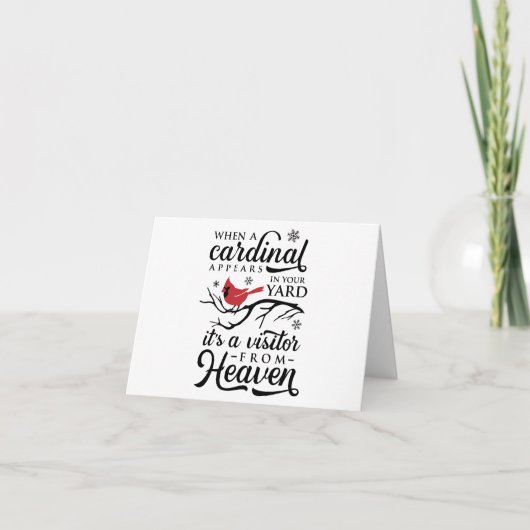 Wenn sich ein Kardinal auf Ihrer PERSONALISIERTEN  Karte (Vorderseite)
