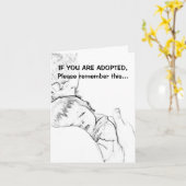 Wenn Sie adoptiert sind, denken Sie bitte daran... Karte (Gelbe Blume)