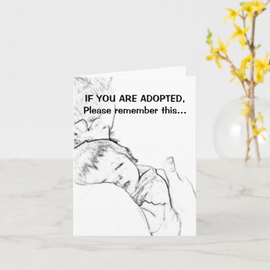 Wenn Sie adoptiert sind, denken Sie bitte daran... Karte (Gelbe Blume)