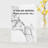 Wenn Sie adoptiert sind, denken Sie bitte daran... Karte (Gelbe Blume)