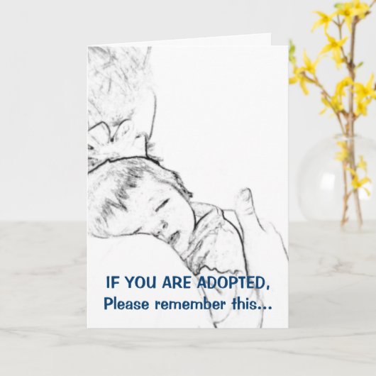 Wenn Sie adoptiert werden, erinnern Sie bitte sich Karte (Gelbe Blume)