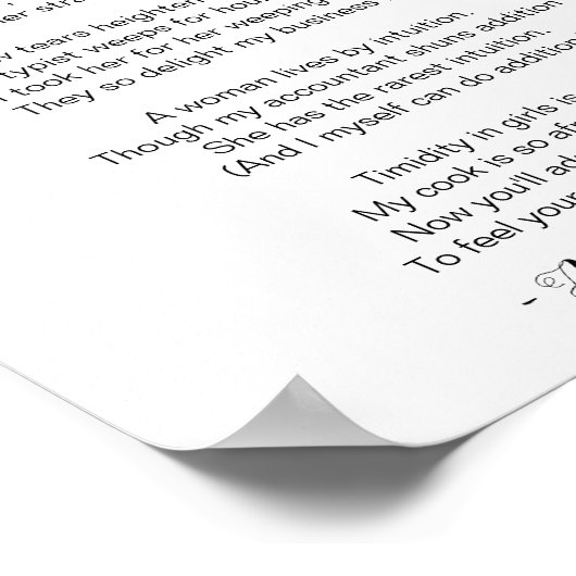 Wenn sie alles Gedicht von Alice Duer Miller bedeu Poster (Ecke)