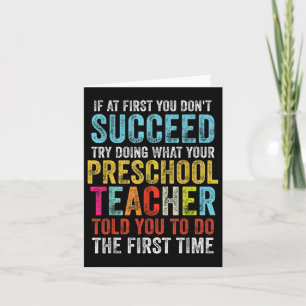 Wenn Sie als Erstes den Preschool-Lehrer nicht zur Karte