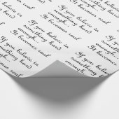 Wenn Sie an etwas Verpackungspapier glauben Geschenkpapier (Ecke)