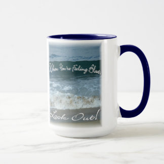 Wenn Sie das blaue Gefühl sind, schauen Sie heraus Tasse